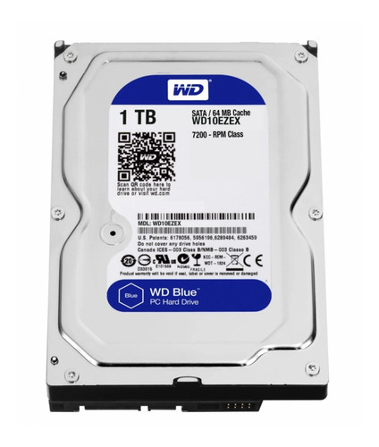 Imagen 3 de 5 de Disco Duro Interno Western Digital Wd10ezex 1tb