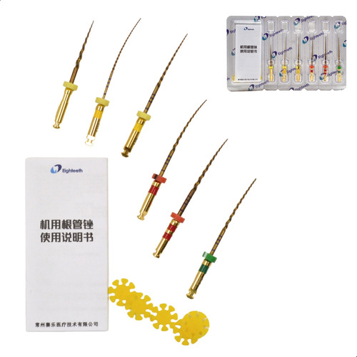 Limas Rotatorias Endodoncia Eighteeth E-flex Gold 25mm Niti
