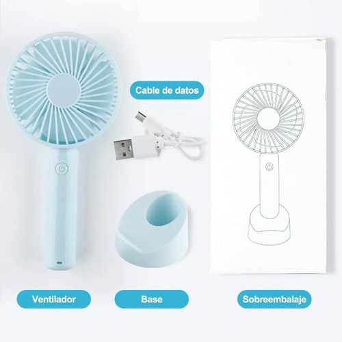 L A Mini Ventilador De Recargable Ventilado Portátil Base Y