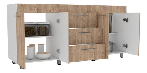 Mueble Inferior Cocina 180 Bari Blanco Miel