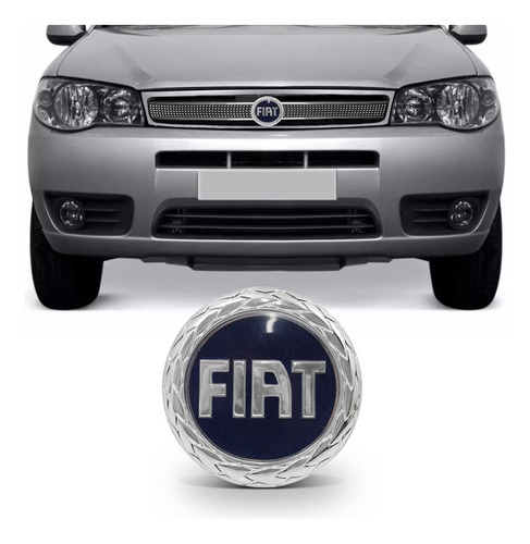 Emblema Fiat Azul Grade Siena G3 2004 2005 2006 2007 2008