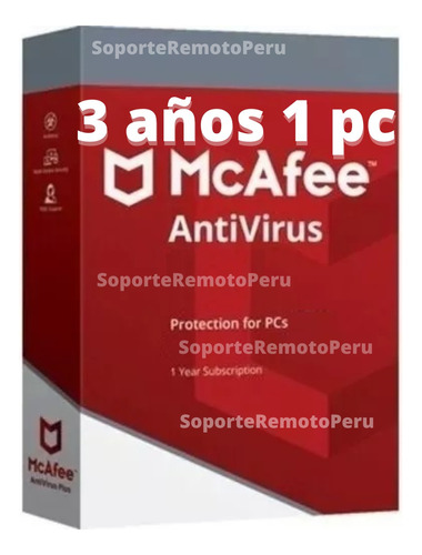Promo Mcafee Antivirus 1 Pc X 03 Año Original.