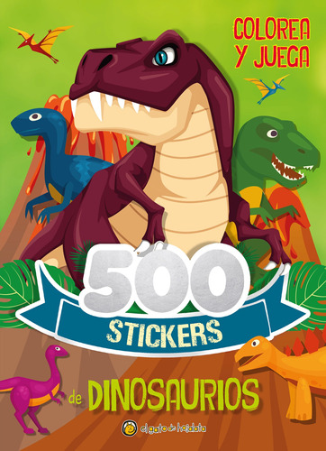 500 Stickers De Dinosaurios - Colorea Y Juega Gato Hojalata