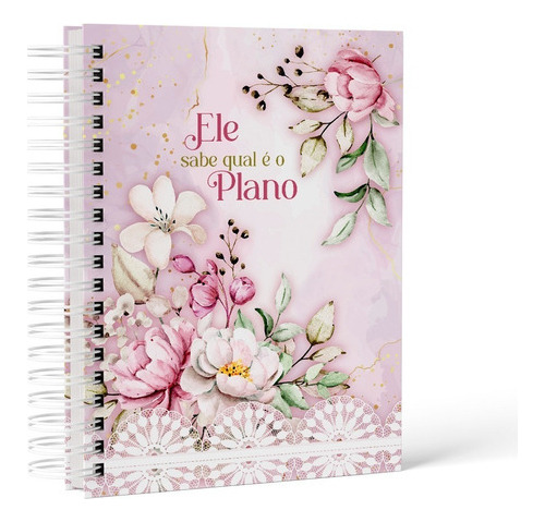 Caderno Anotações Cada Folha Um Versículo Floral Devocional