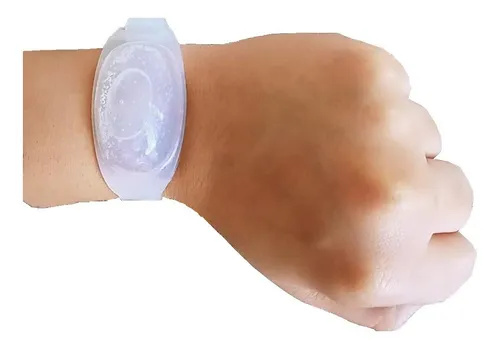 Pulseira Dispenser De Álcool Gel Em Silicone 10ml C/ Seringa