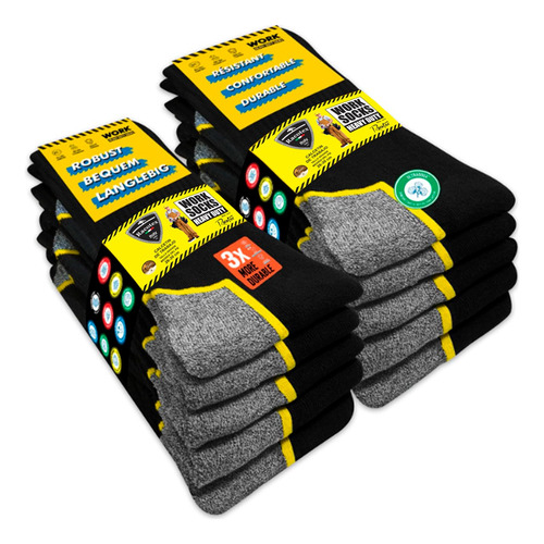 Calcetines Para Trabajo 100 % Algodon 12 Pares