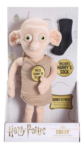 Peluche Interactivo Electrónico Plush Dobby Harry Potter Marrón