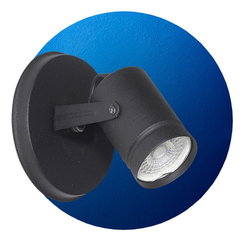 Aplique Pared Led Spot Granada S-1900 1 Foco GU10 Interior Color Negro