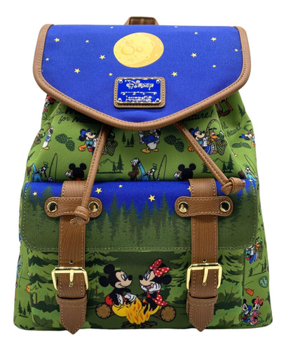 Loungefly Mochila Para Escena De Camping De Mickey, Minnie Y