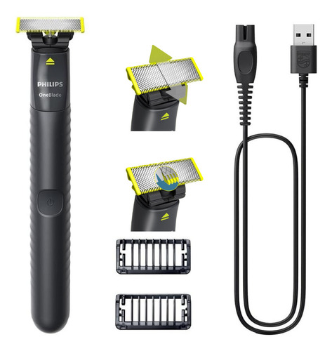 Oneblade Philips Qp1424/10 Cor Cinza-chumbo e Verde-limão