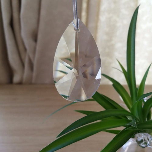 10 Cristais Gota Amêndoa K9 Raio 5,0 Cm Para Lustres