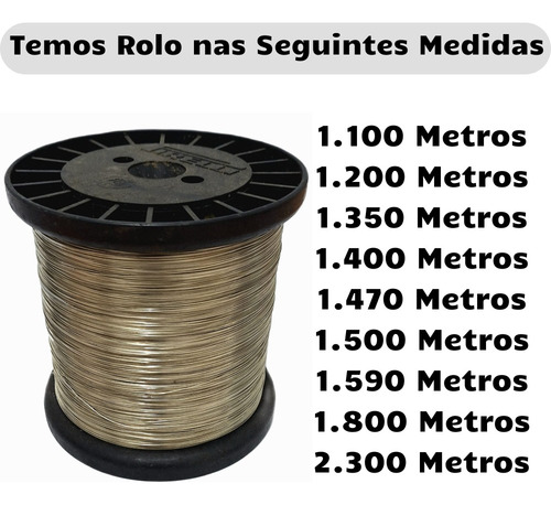 Fio Arame Alpaca Artesanato Nº24 0,48mm - Rolo 1.100 Metros