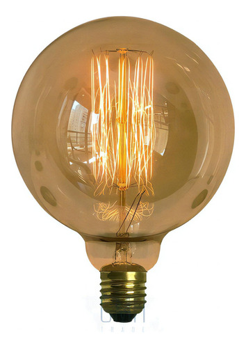 Lâmpada Vintage Retrô Filamento De Carbono G125 110v 2200k Cor da luz Branco-quente