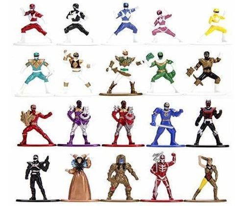 Jada Toys Nano Metalfigs Power Rangers 20-pack, 1.65  Figura