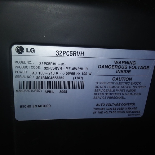 Imagen 7 de 7 de Tv LG Plasma Pantalla Quemada. Para Repuesto