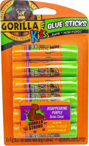 Kids Disappearing Purple Glue Sticks Seis Barras De 6 G...