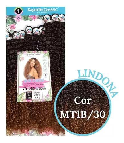 Cabelo Cacheado Bio Fibra Lindona Fashion Classic Bio Vegetal para