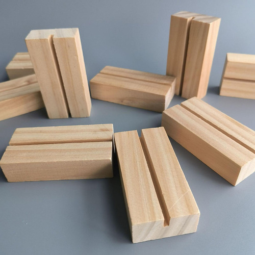 Soporte De Pedestal De Madera Para Placas Base De Madera Par