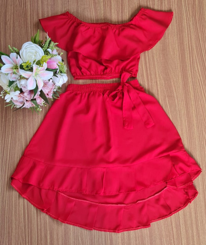 Imagem 7 de 9 de Conjunto Cropped Infantil Menina Mini Diva Blogueirinha