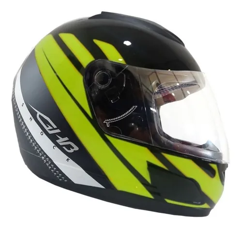 Casco Moto Integral Ghb 626 Shock Amarillo Matte Cuotas sin inter s