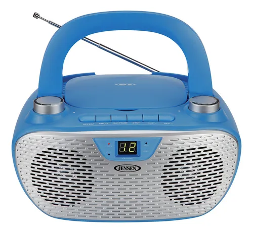 Jensen Cd-485-bl Cd-485 Reproductor De Cd Estéreo Portátil De 1 W Con Radio Am/fm (azul)