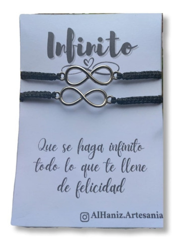 Pulsera Infinito ×2«al-haniz» Artesanías En Macrame