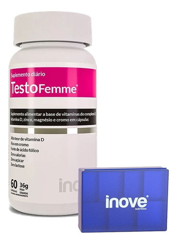 Testofemme Inove Nutrition 60 Caps + Porta Cápsula