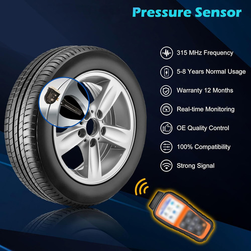 4 Sensor Llanta Presión Tpms Para Ford Mustang Explorer F150