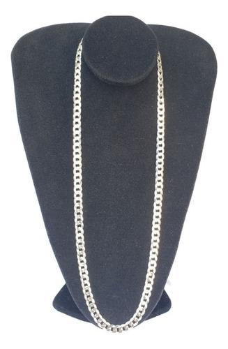 Cordão Corrente Masculina Prata 925 Escama Grumet 1x1 Cor Prateado