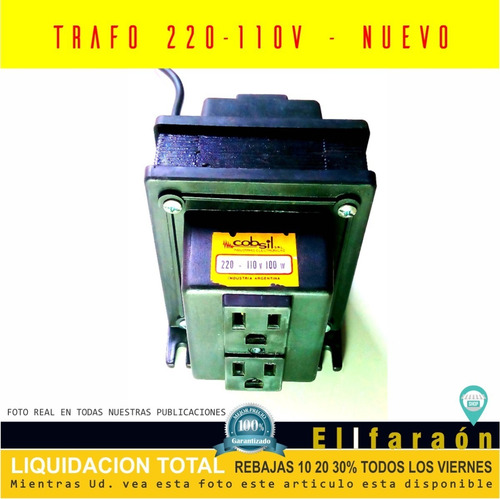 Auto Transformador Fuente 220v - 110v 100w - 2 Tomas