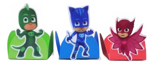 50 Forminhas + 50 Topper De Docinhos Pj Masks