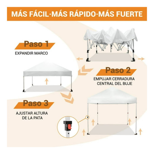 Toldo Plegable Carpa 3x3 Plegable Recreativo Msi