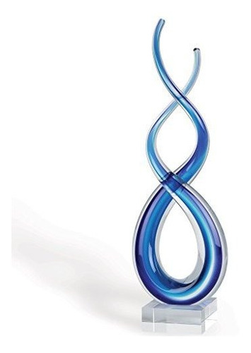 Badash - Murano Estilo Art Glass Deep Sea Pieza Central De C