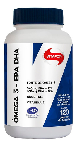 Pote Omega 3 Epa Dha 1000mg - Vitafor 120 Cápsulas