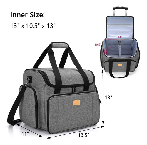 Estuche Remalladora Carrito Desmontable, Bolsa Remallad...