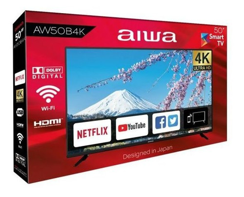 Imagen 2 de 2 de Led 4k Uhd Smart 50´ Aiwa Ultra Hd Youtube Netflix | Xenex |