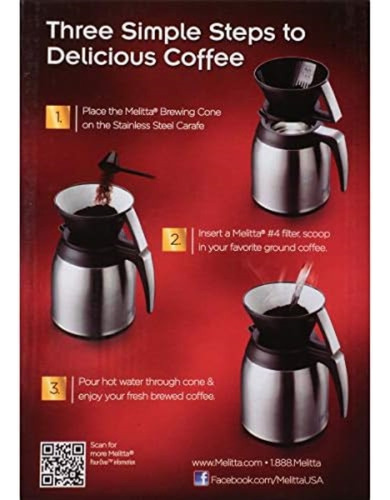Melitta Pour-over Coffee Brewer & Juego De Jarra De Acero In