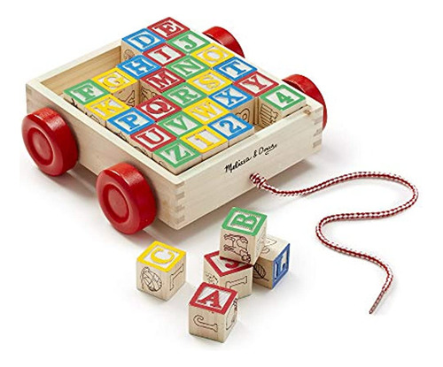 Melissa Y Doug Classic Abc Block Cart