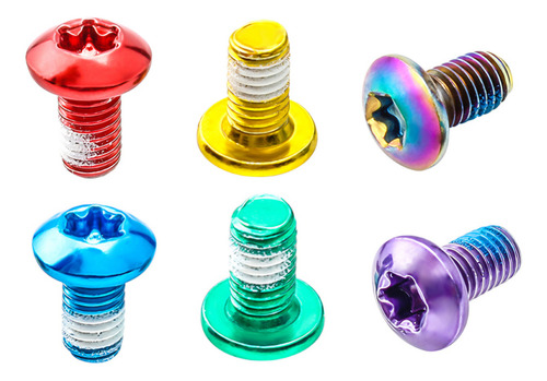 Tornillos De Disco De Freno X12u Colores Bicicleta Rojo