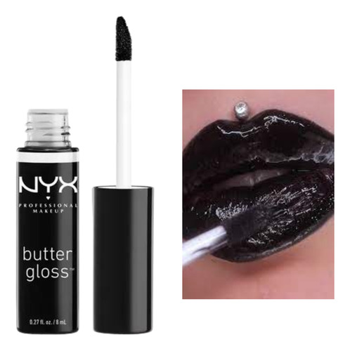 Brillo Labial Gloss Lip Butter Nyx Tono Licorice Negro