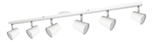 Gioluce VN-4893-6-AC/BL/NE-100 Aplique Riel 6 Luces Spot Direccionable Moderno Lampara Gu10 Color Blanco