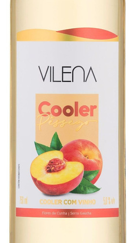 Vinho Cooler De Pêssego Vilena Serra Gaúcha Kit 6