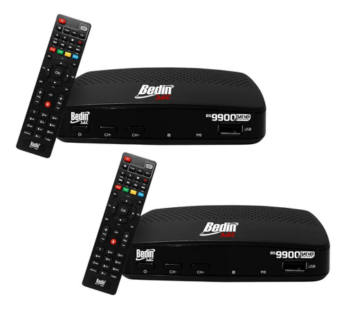 Kit 2 Receptor Bedin Digital Ku Sat Hd Regional Bedinsat