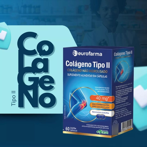 Kit 3 Suplemento Colágeno Tipo 2 40mg Articulação 60cps