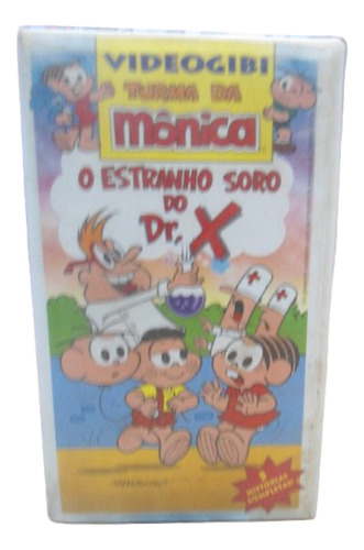 Filme Vhs Videogibi Turma Da Mônica -o Estranho Soro Do Dr X (Usado)