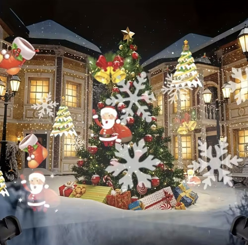 Proyector Luces De Navidad Multiple 270°