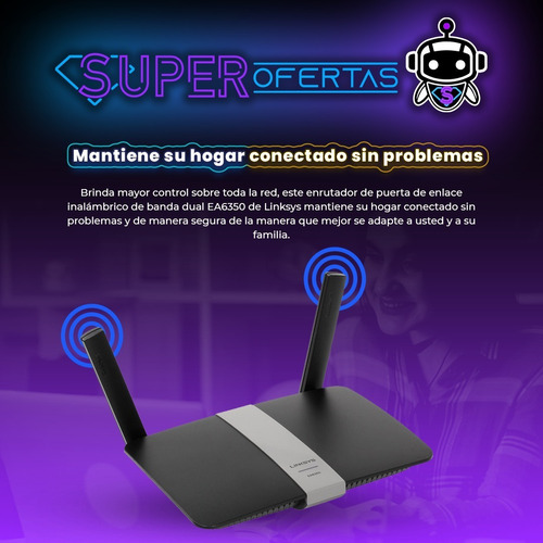 P O T E N T E Router Linksys R O M P E M U R O S ! 2 Antenas