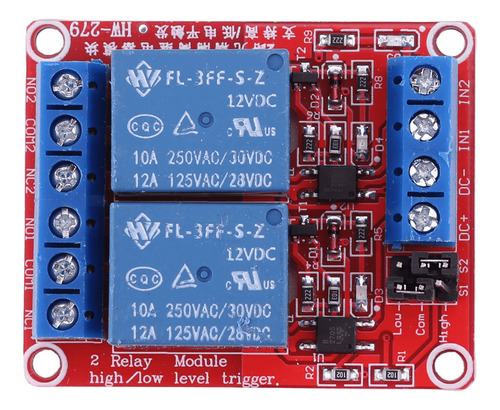 Relé De Activación De Nivel Alto Y Bajo De 2 Canales, 12 V C