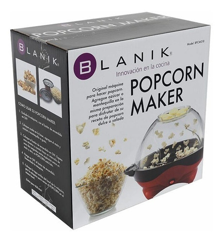 Maquina Para Cabritas Popcorn Maker Blanik Bpcm018 Color Rojo