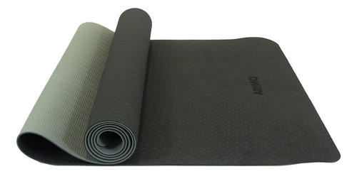 Arimo Balance Slim Yoga Mat 4 Mm 181 X 61 Biodegradável Tpe Cor Ônix